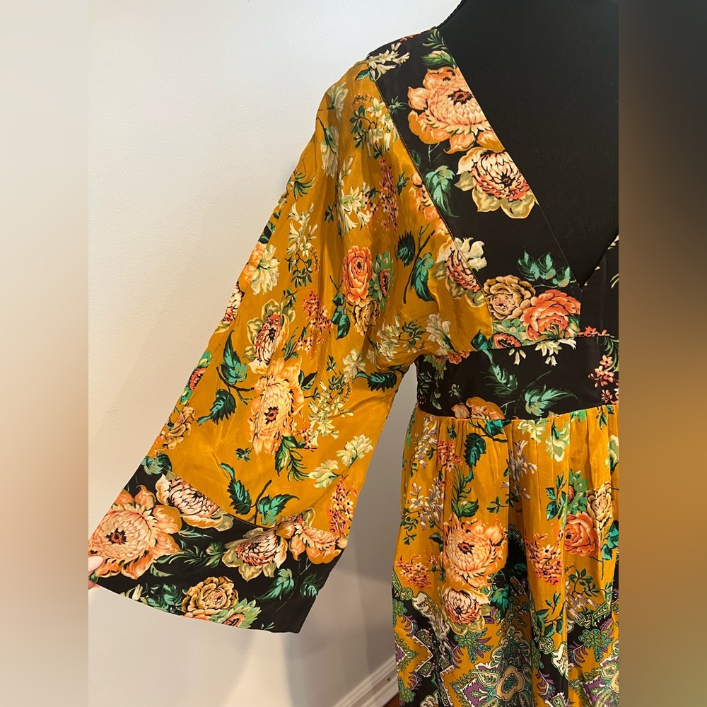 Anthropologie Printed V-Neck Maxi Dress - Picture 9 of 16